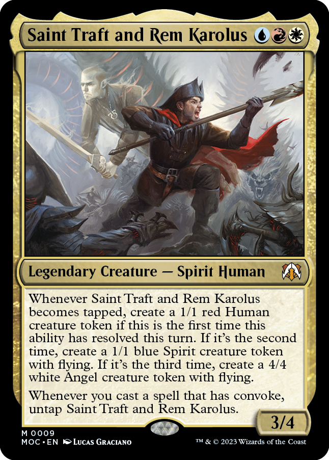 Saint Traft and Rem Karolus [March of the Machine Commander] [Foil]