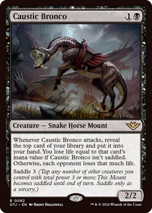 Caustic Bronco [Outlaws of Thunder Junction] [Foil]