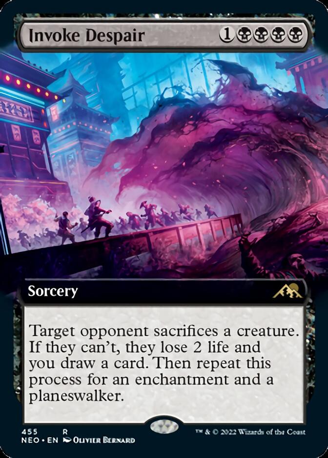 Invoke Despair (Extended Art) [Kamigawa: Neon Dynasty] [Foil]