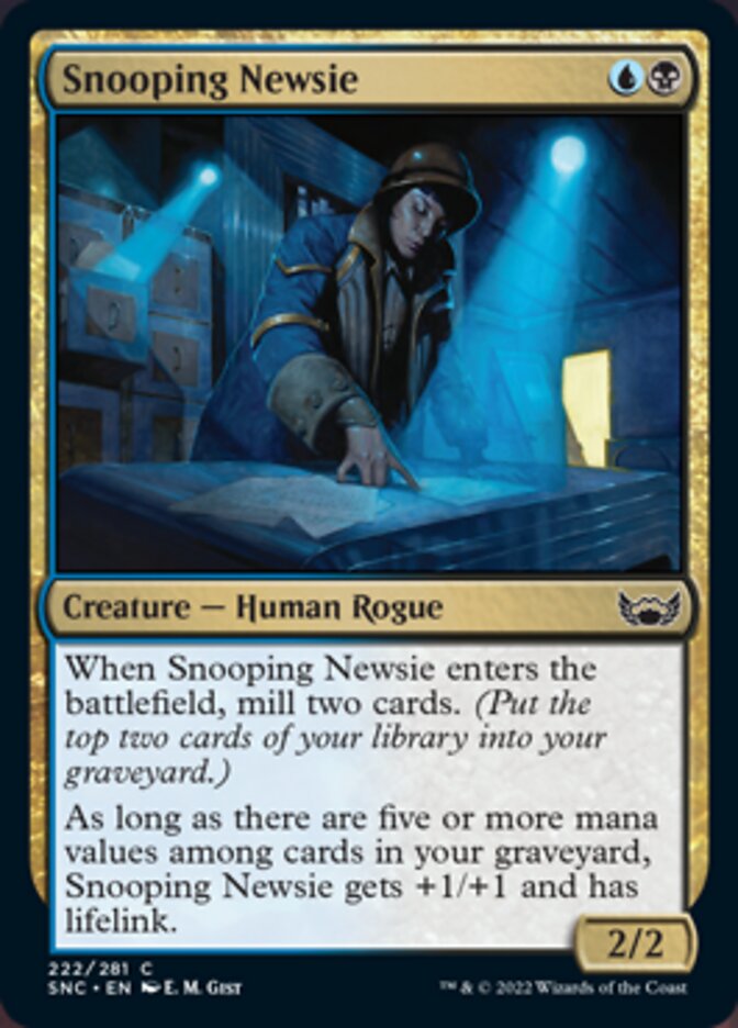 Snooping Newsie [Streets of New Capenna] [Foil]