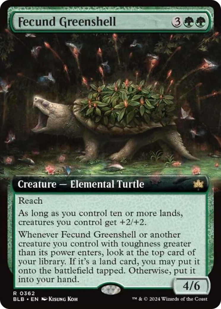 Fecund Greenshell (Extended Art) [Bloomburrow] [Foil]