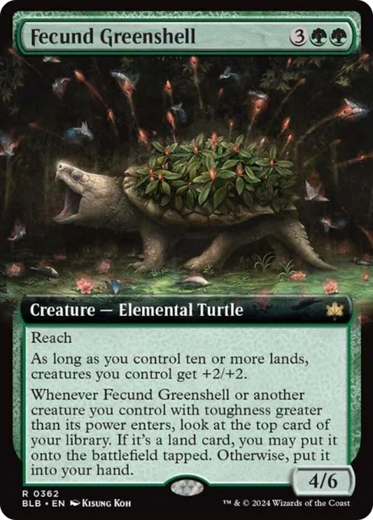 Fecund Greenshell (Extended Art) [Bloomburrow] [Foil]
