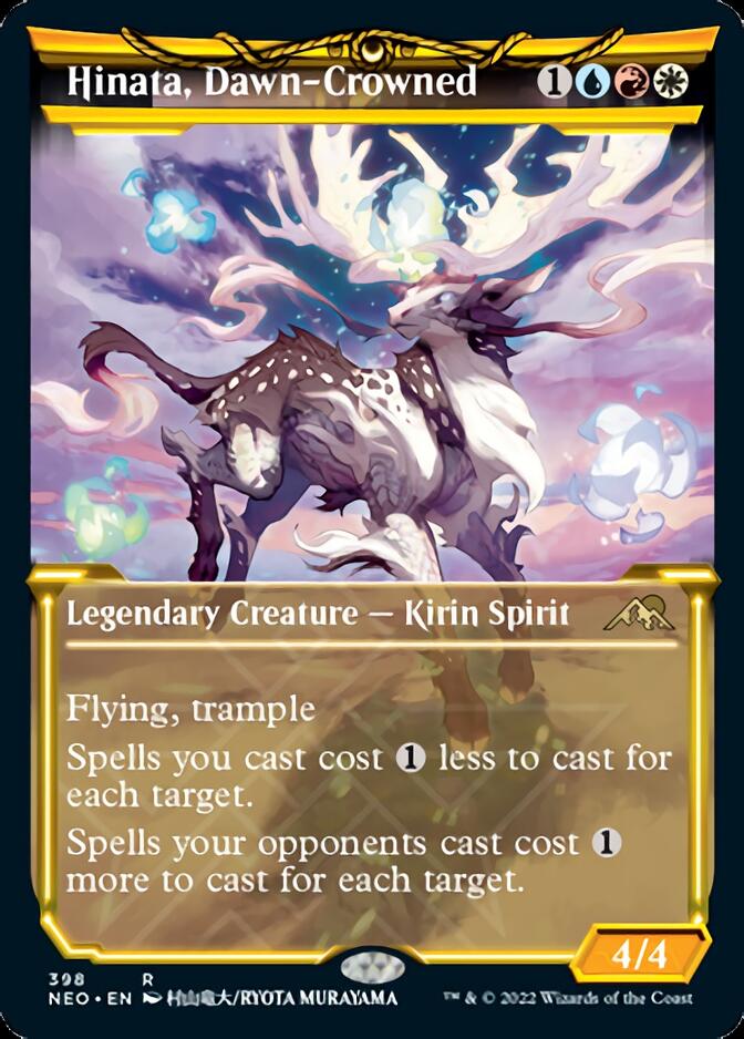 Hinata, Dawn-Crowned (Showcase Soft Glow) [Kamigawa: Neon Dynasty] [Foil]