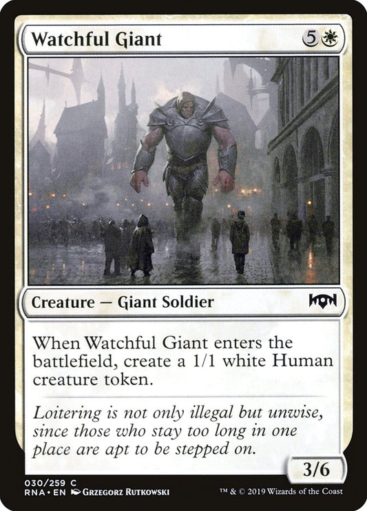 Watchful Giant [Ravnica Allegiance] [Foil]