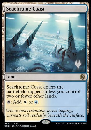 Seachrome Coast (Promo Pack) [Phyrexia: All Will Be One Promos] [Foil]