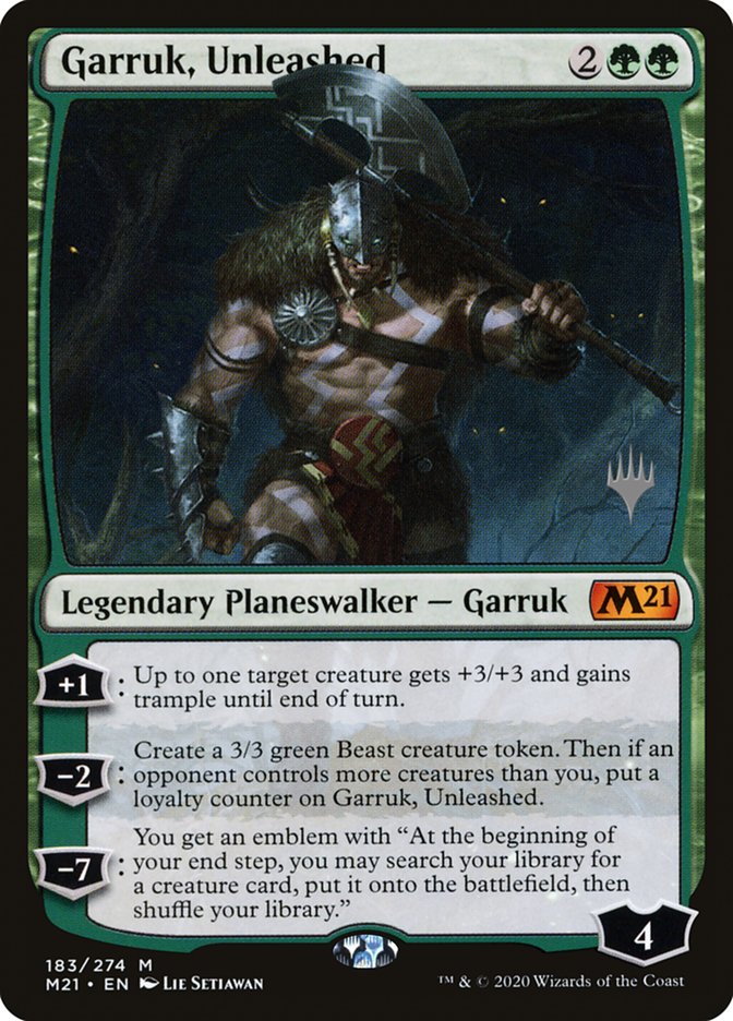 Garruk, Unleashed (Promo Pack) [Core Set 2021 Promos] [Foil]