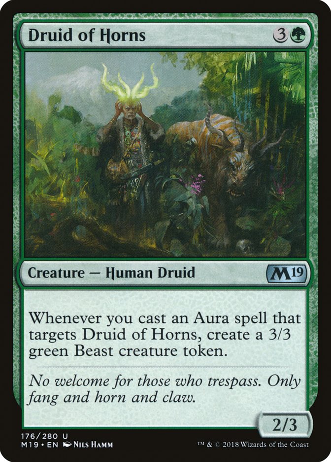 Druid of Horns [Core Set 2019] [Foil]