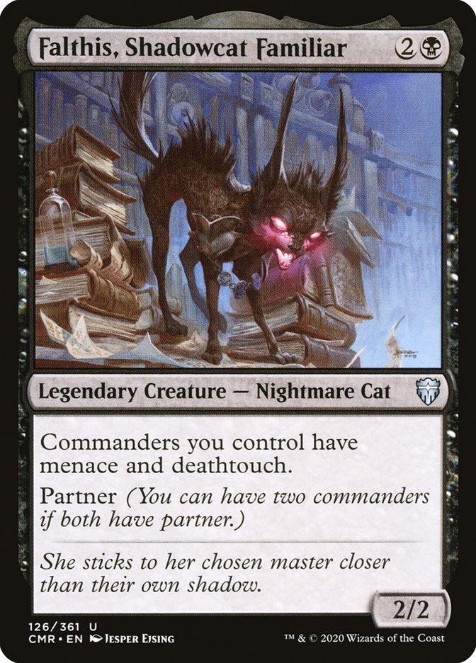 Falthis, Shadowcat Familiar [Commander Legends] [Foil]