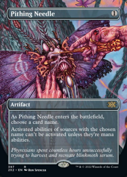 Pithing Needle (Borderless Alternate Art) [Double Masters 2022] [Foil]