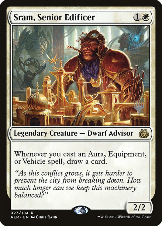 Sram, Senior Edificer [Aether Revolt Promos] [Foil]