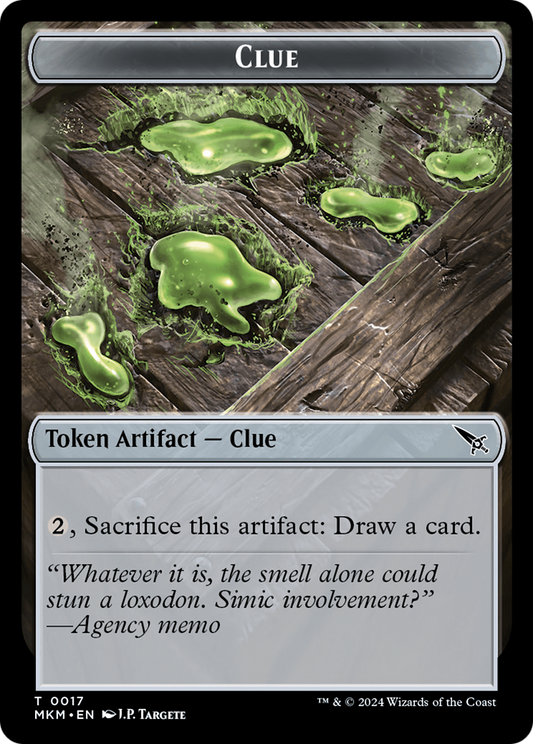 Clue (0017) // A 0044 Double-Sided Token [Murders at Karlov Manor Tokens] [Foil]