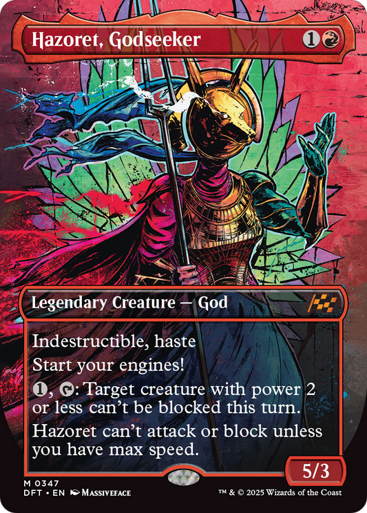 Hazoret, Godseeker (Borderless) [Aetherdrift] [Foil]