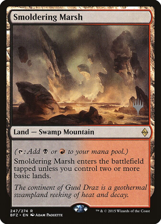 Smoldering Marsh [Battle for Zendikar Promos] [Foil]