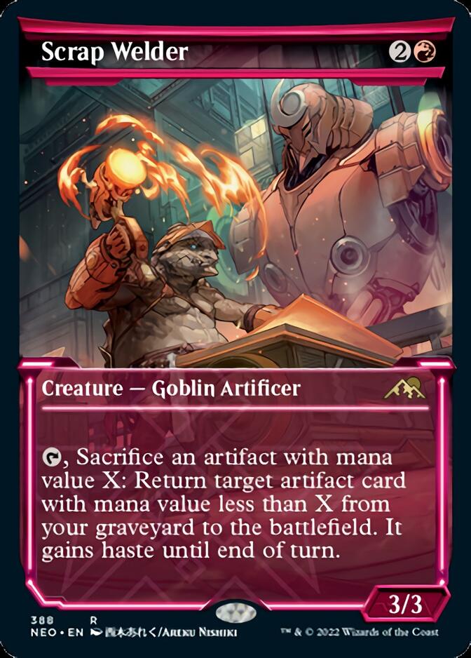 Scrap Welder (Showcase Soft Glow) [Kamigawa: Neon Dynasty] [Foil]