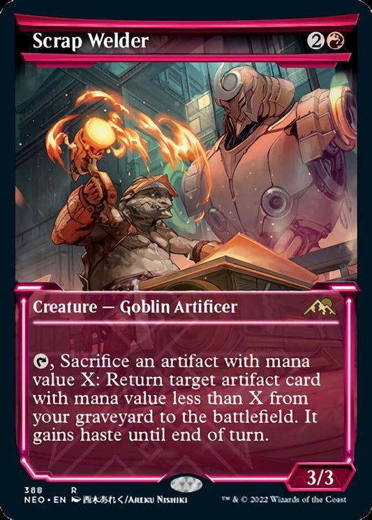 Scrap Welder (Showcase Soft Glow) [Kamigawa: Neon Dynasty] [Foil]