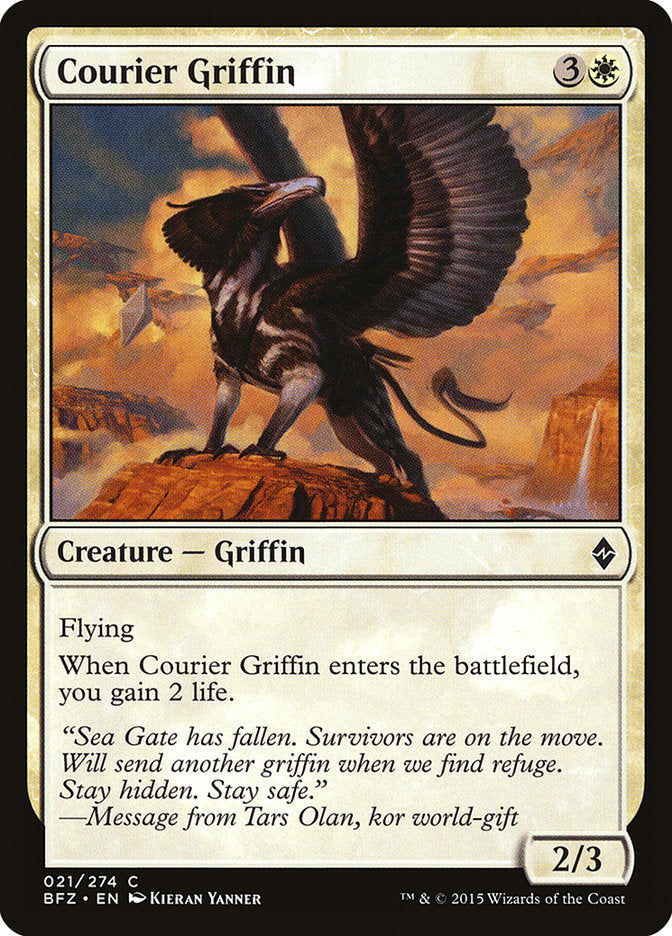 Courier Griffin [Battle for Zendikar] [Foil]