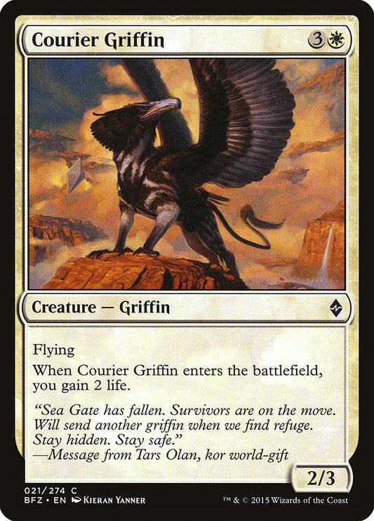 Courier Griffin [Battle for Zendikar] [Foil]