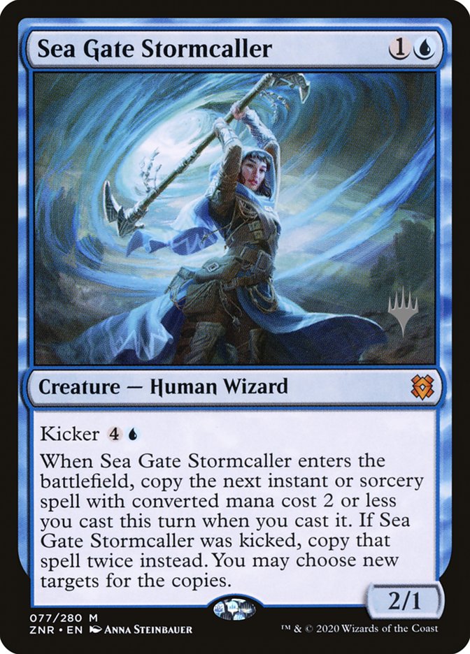 Sea Gate Stormcaller (Promo Pack) [Zendikar Rising Promos] [Foil]