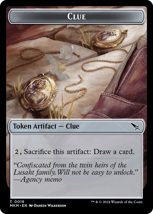 Clue (0018) // A 0045 Double-Sided Token [Murders at Karlov Manor Tokens] [Foil]