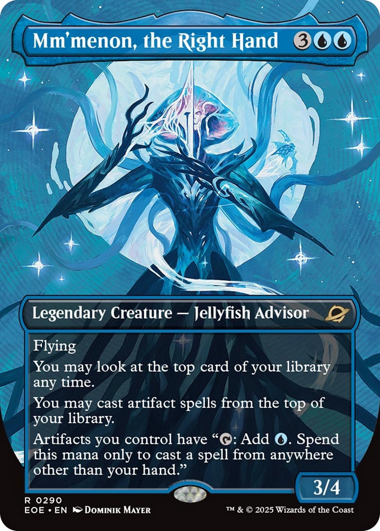 Mm'menon, the Right Hand (Borderless) [Edge of Eternities] [Foil]