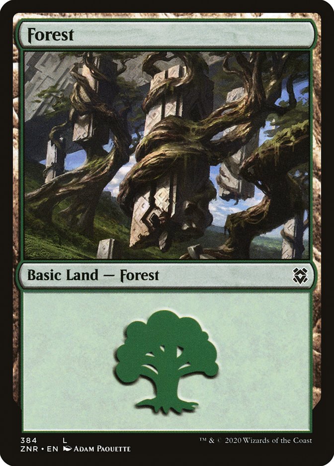 Forest (384) [Zendikar Rising] [Foil]