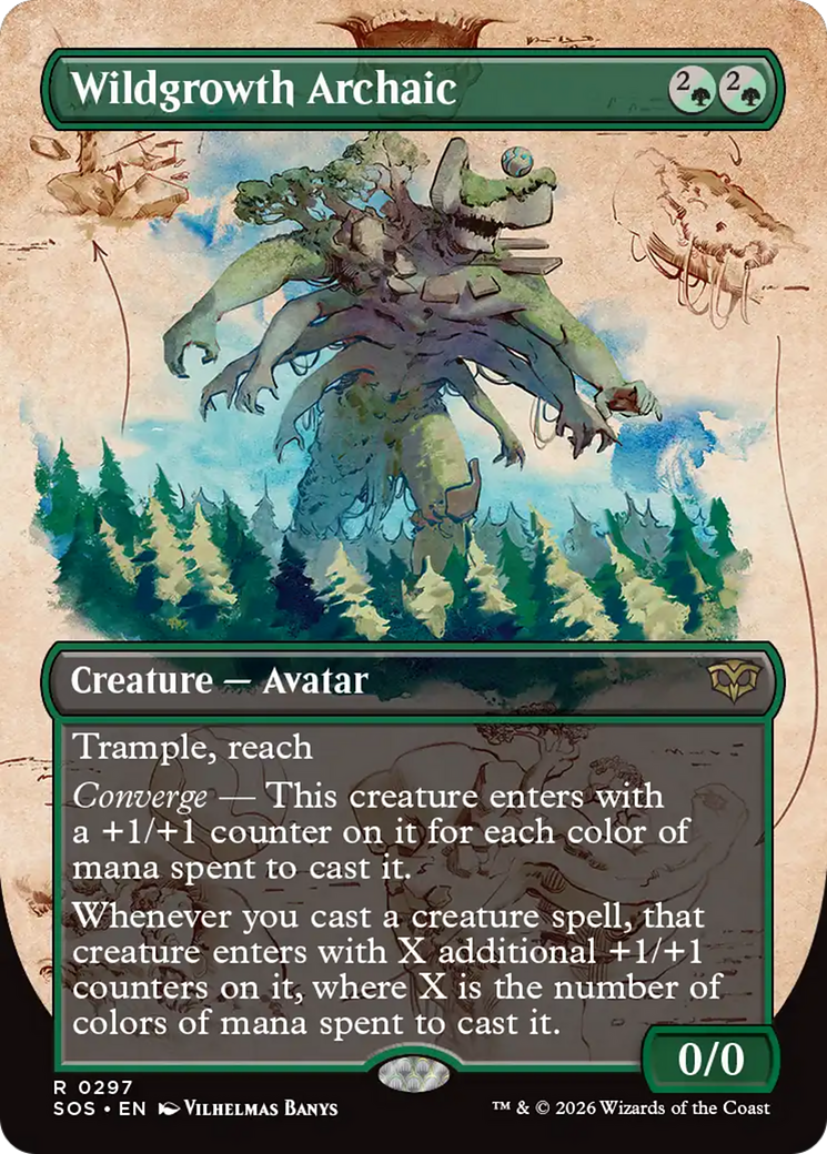 Wildgrowth Archaic (Borderless) [Secrets of Strixhaven] [Foil]