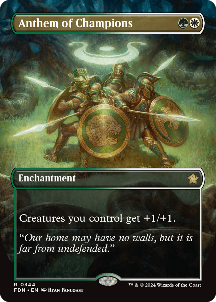 Anthem of Champions (Borderless) [Foundations] [Foil]