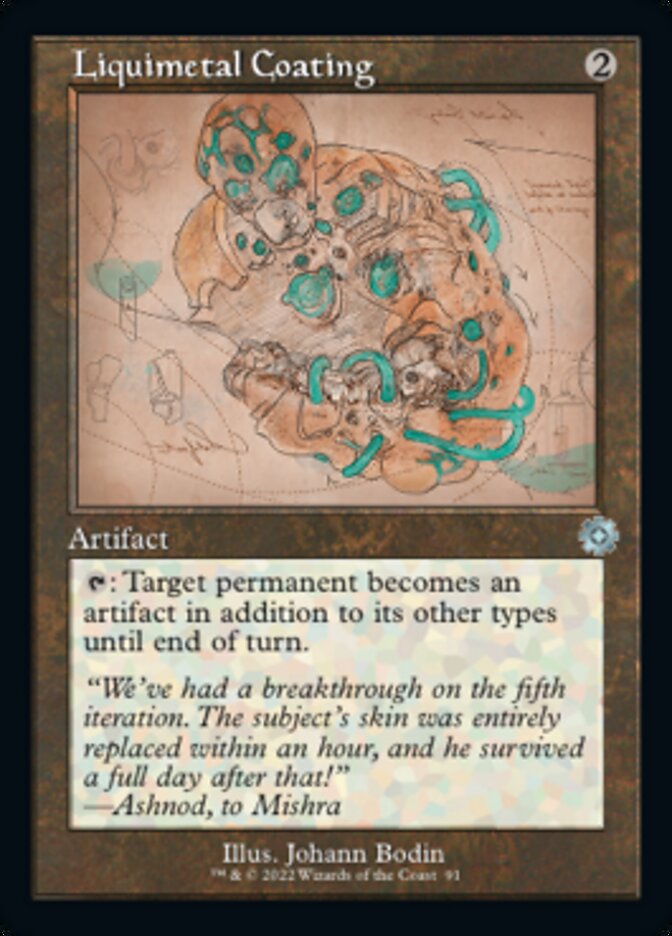 Liquimetal Coating (Retro Schematic) [The Brothers' War Retro Artifacts] [Foil]