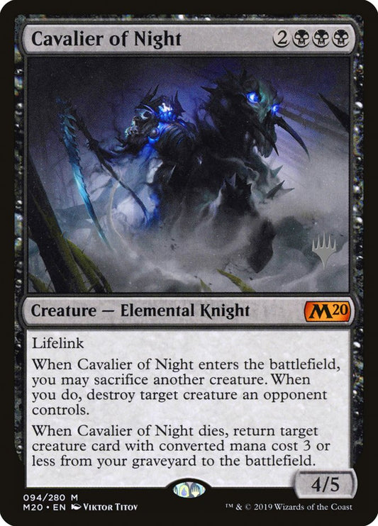 Cavalier of Night (Promo Pack) [Core Set 2020 Promos] [Foil]