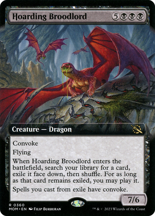 Hoarding Broodlord (Extended Art) [March of the Machine] [Foil]