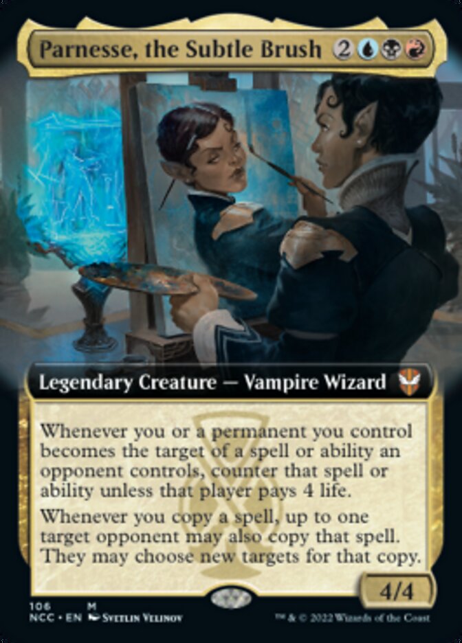 Parnesse, the Subtle Brush (Extended Art) [Streets of New Capenna Commander] [Foil]