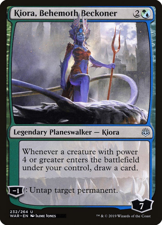 Kiora, Behemoth Beckoner [War of the Spark] [Foil]