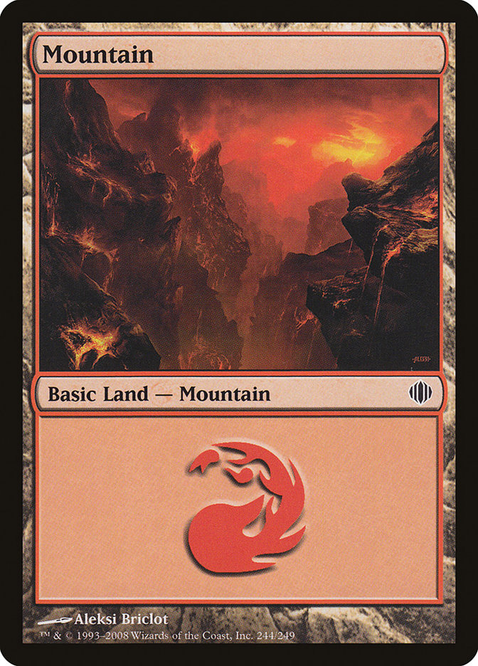 Mountain (244) [Shards of Alara] [Foil]