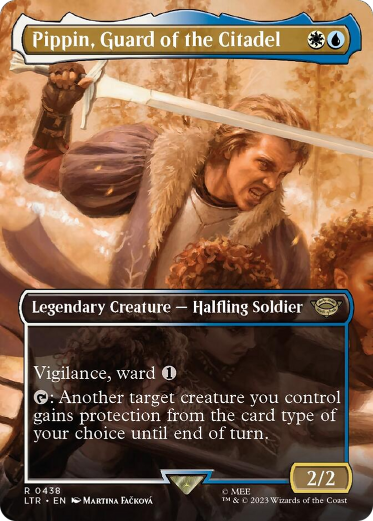 Pippin, Guard of the Citadel (Borderless Alternate Art) [The Lord of the Rings: Tales of Middle-Earth] [Foil]