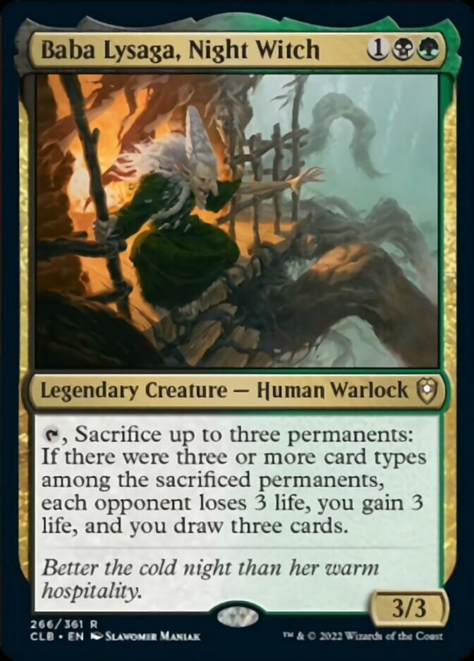 Baba Lysaga, Night Witch [Commander Legends: Battle for Baldur's Gate] [Foil]
