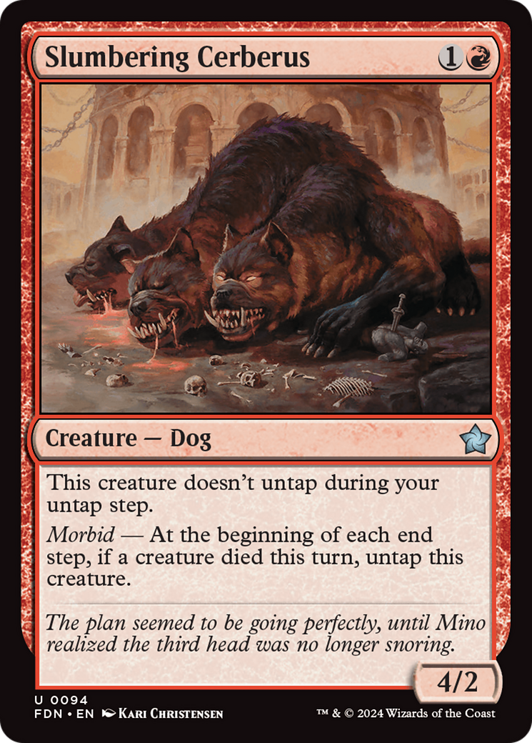 Slumbering Cerberus [Foundations] [Foil]