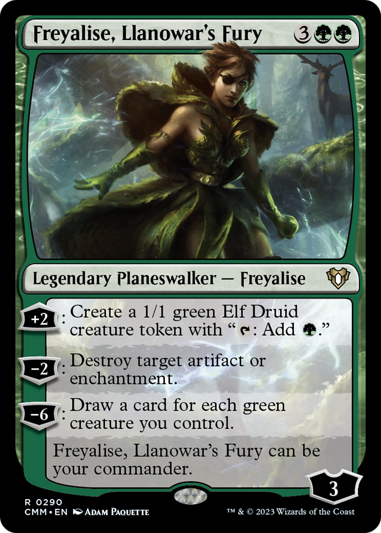 Freyalise, Llanowar's Fury [Commander Masters] [Foil]