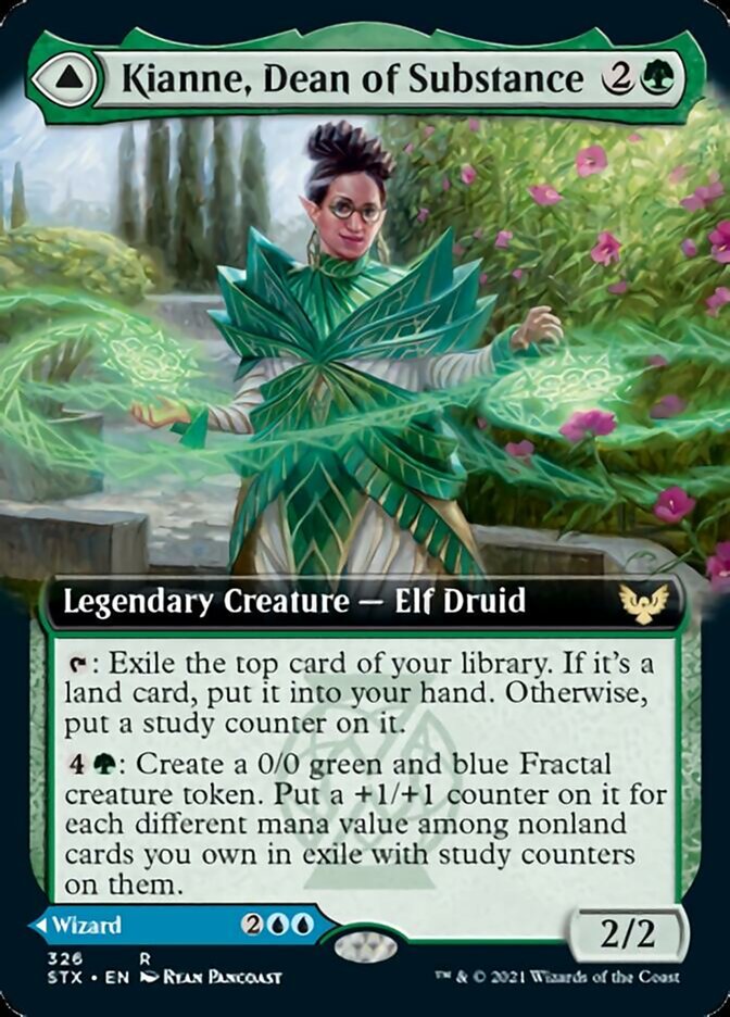 Kianne, Dean of Substance // Imbraham, Dean of Theory (Extended Art) [Strixhaven: School of Mages] [Foil]