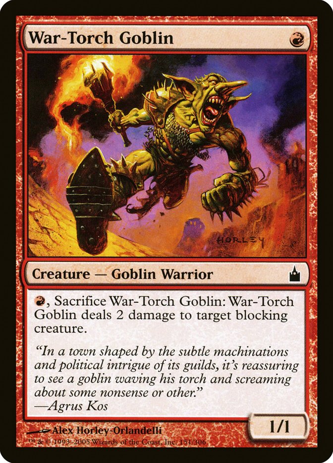 War-Torch Goblin [Ravnica: City of Guilds] [Foil]