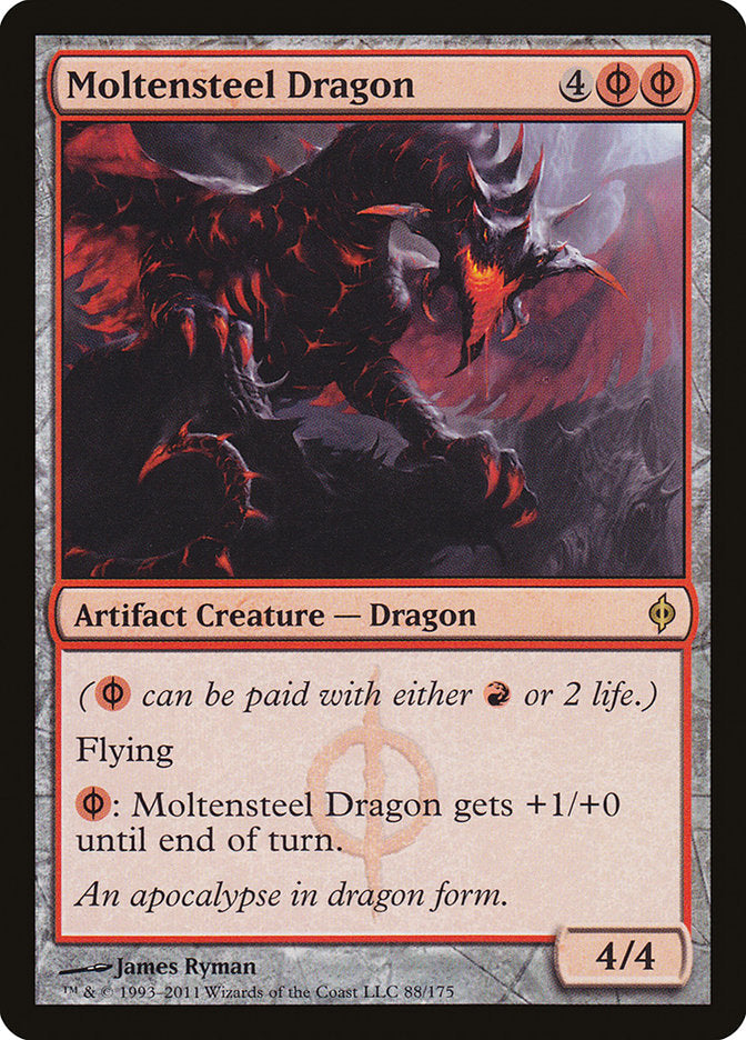 Moltensteel Dragon [New Phyrexia] [Foil]