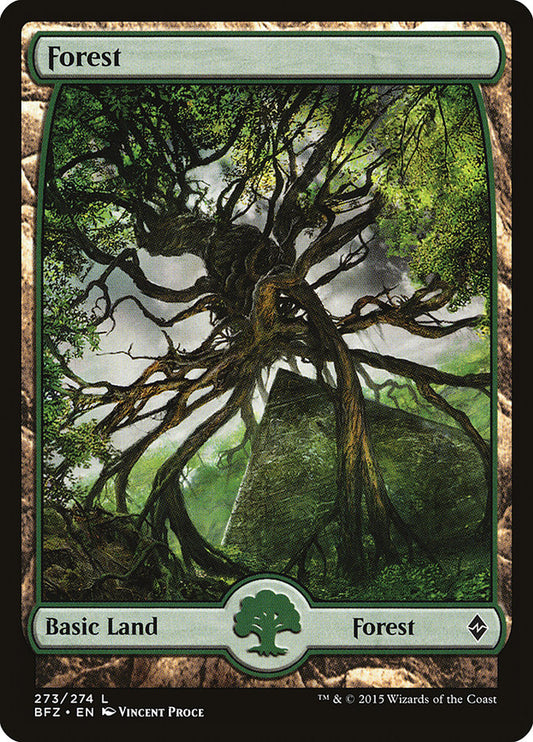 Forest (273) (Full Art) [Battle for Zendikar] [Foil]