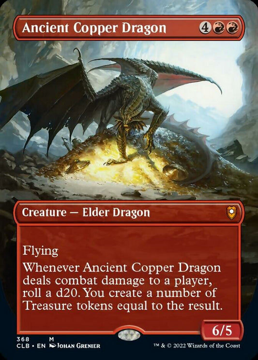 Ancient Copper Dragon (Borderless Alternate Art) [Commander Legends: Battle for Baldur's Gate] [Foil]