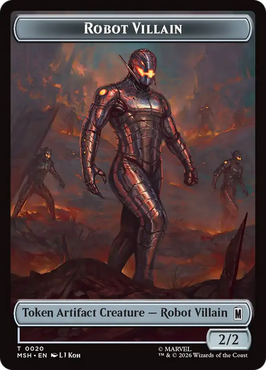Villain // Robot Villain (020) Double-Sided Token [Marvel Super Heroes Commander]