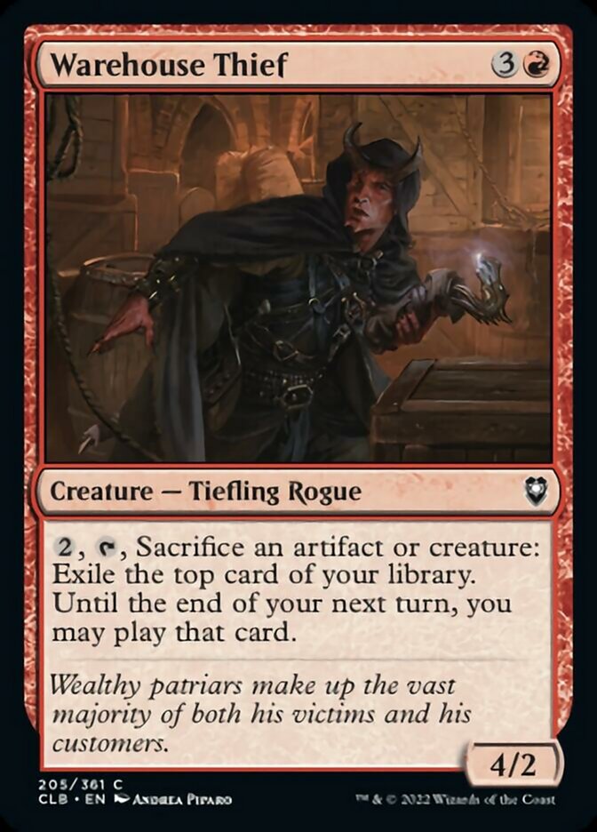 Warehouse Thief [Commander Legends: Battle for Baldur's Gate] [Foil]