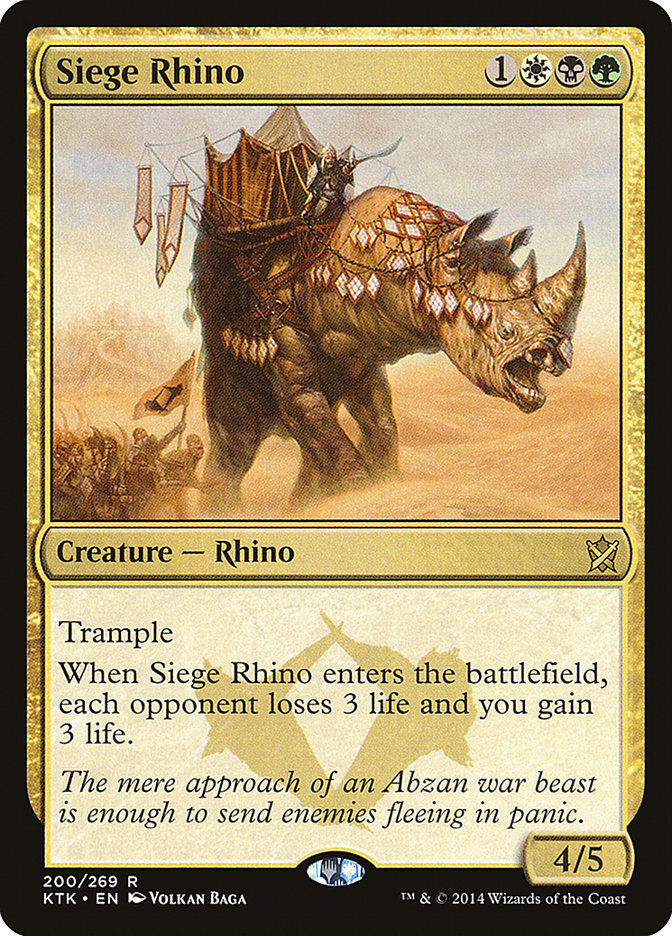 Siege Rhino [Khans of Tarkir] [Foil]