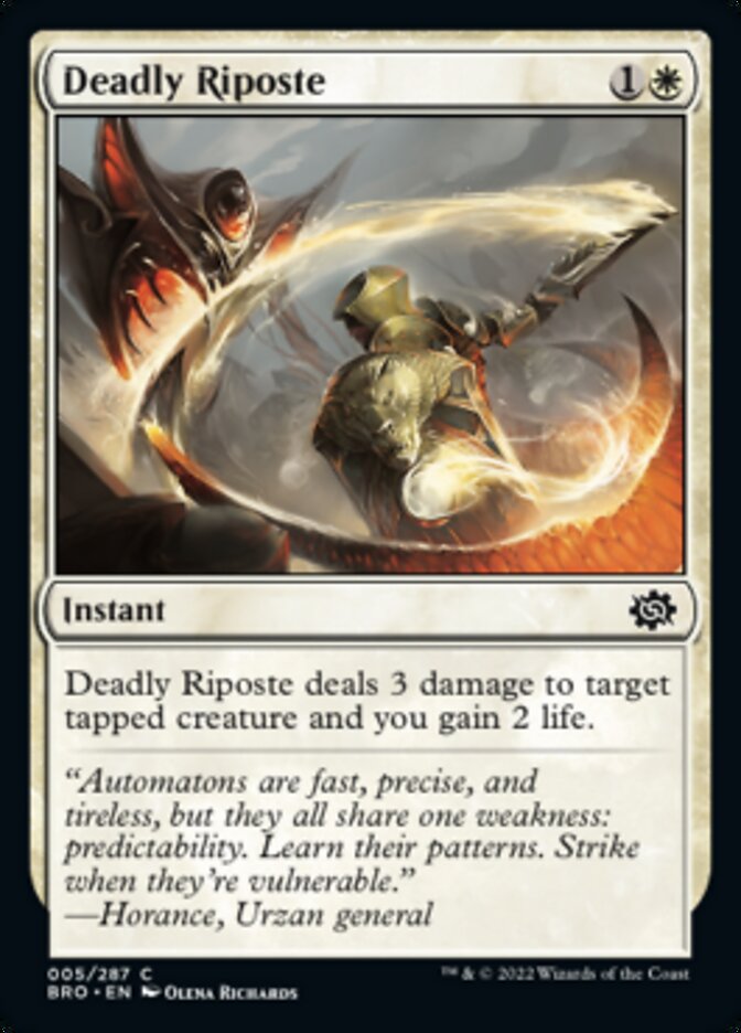 Deadly Riposte [The Brothers' War] [Foil]