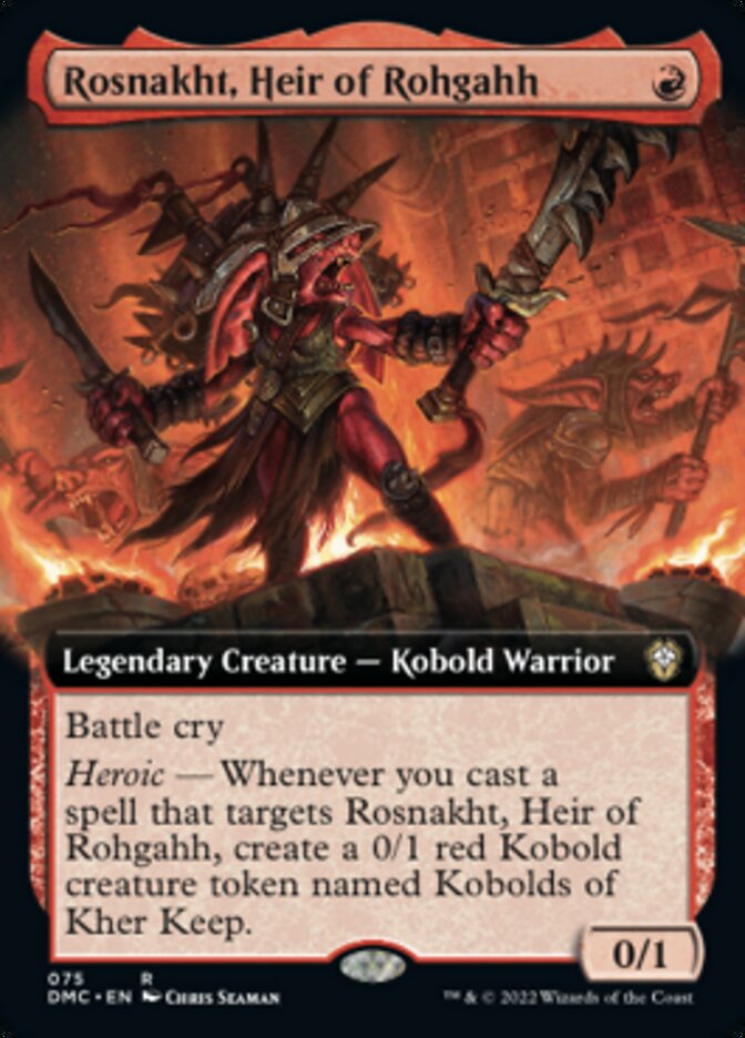 Rosnakht, Heir of Rohgahh (Extended Art) [Dominaria United Commander] [Foil]
