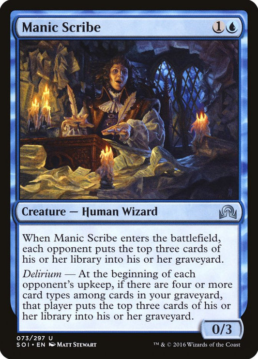 Manic Scribe [Shadows over Innistrad] [Foil]