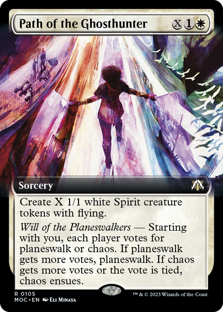 Path of the Ghosthunter (Extended Art) [March of the Machine Commander] [Foil]