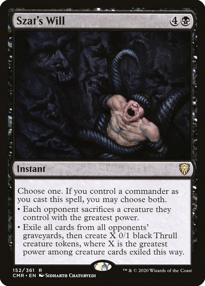 Szat's Will [Commander Legends] [Foil]